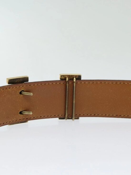 HERMES Constance Belt Leather 35.4"" Dark Brown Auth am5720 - Picture 9 of 15